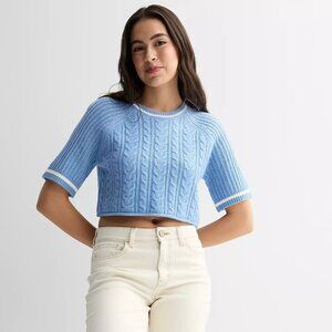 NWT Junior's Sugar Moon Cropped Sweater-XS